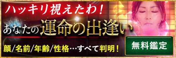 ハッキリ視えたわ！あなたの運命の出逢い 顔/名前/年齢/性格…すべて判明！ 無料鑑定